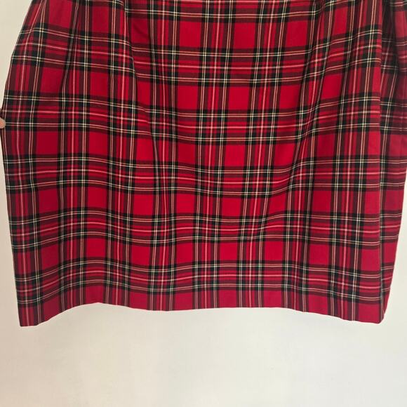 Talbots Woman Red Holiday Tartan Plaid Skirt A Line Festive Women Plus 22W - Picture 5 of 10